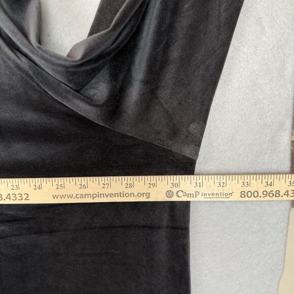 Pure J. Jill Velvet Tunic Top Black V-Neck Long Sleeve Goth Vamp  Witchy 4X NWT - Picture 4 of 6